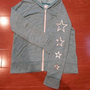 !NEW! Comfy Turqoise Girls Zip-Up Hoodie w/Pockets